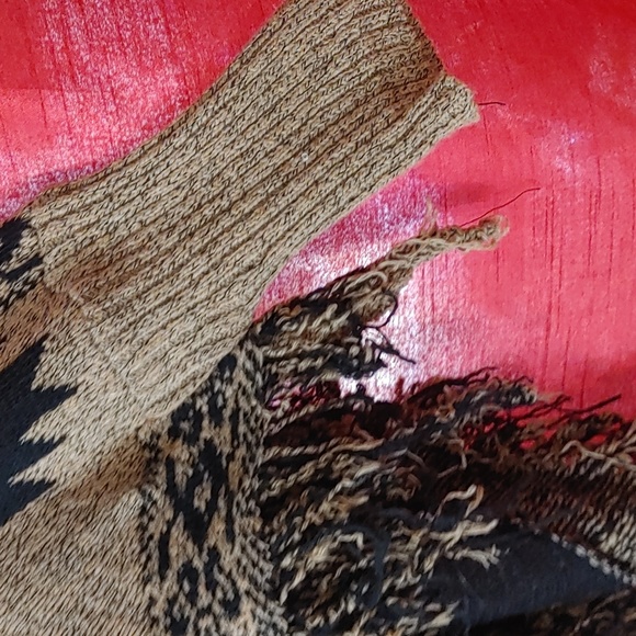 Papa Knitted Cape with Sleeves Sz Med- XL - Picture 2 of 6